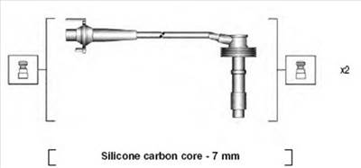 MAGNETI MARELLI 941215240807 - gyújtókábel szett VOLVO