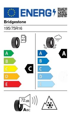 Bridgestone Duravis Van Winter 195/75 R16C 107R kisteher téli gumi 2. kép