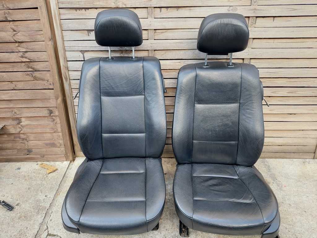 BMW E46 coupe fekete motoros memóriás bõr ülés bõrbelsõ ülés ülésszett belsõ 3. kép