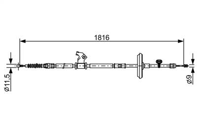 BOSCH 1 987 482 535 - Kézifék bowden OPEL VAUXHALL