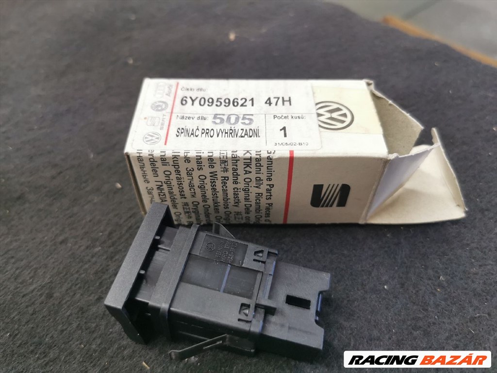 Skoda Fabia I Ablakfűtés Kapcsoló 6y0959621 4. kép