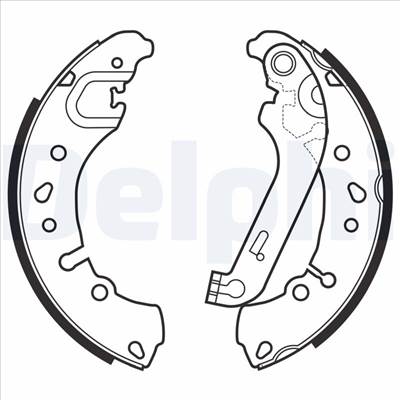 DELPHI LS2151 - fékpofakészlet FORD