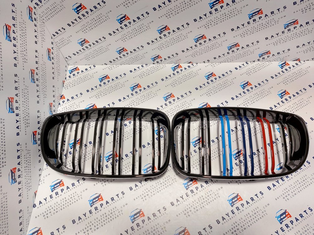 BMW E87 LCI E81 E88 új dupla pálcás fényes fekete M vese hûtõrács 1. kép