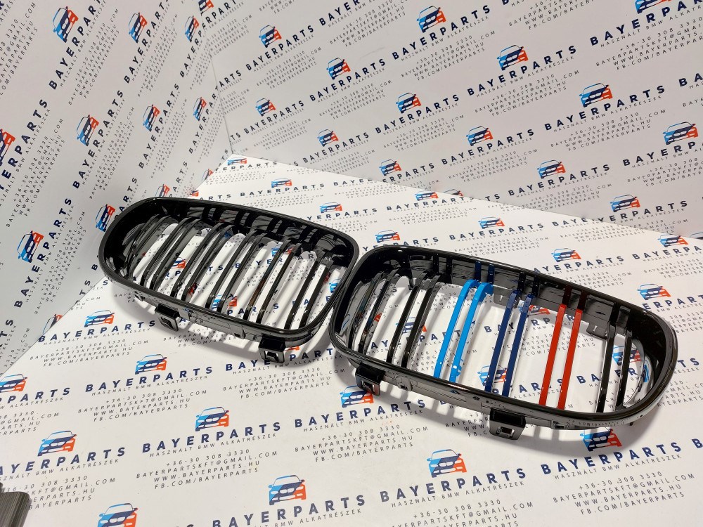 BMW E87 LCI E81 E88 új dupla pálcás fényes fekete M vese hûtõrács 2. kép