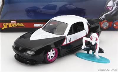 MAZDA MIATA WITH MARVEL GHOST SPIDER 1990 BLACK WHITE