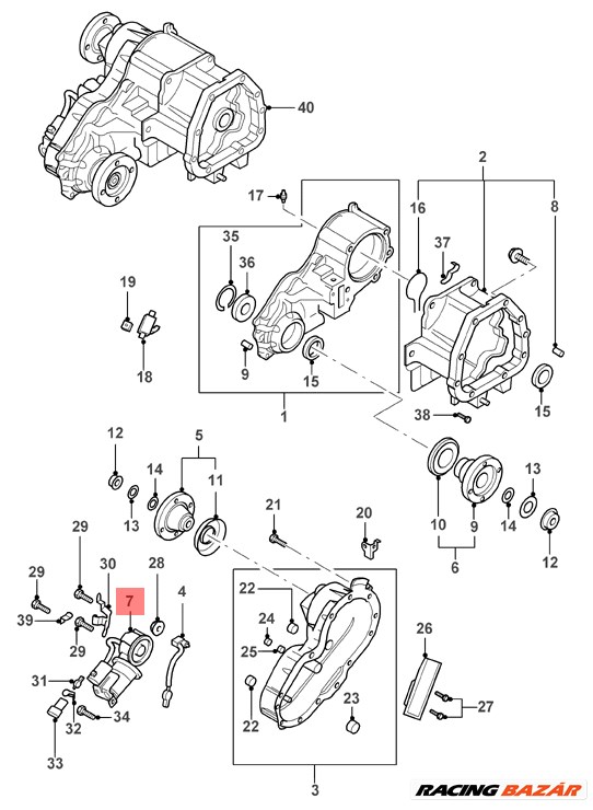 Ford Ranger Osztómű 4WD - Összkerék Kapcsoló - Actuator - Motor 1529021 u502179a01529021 6m347k004aa 5. kép