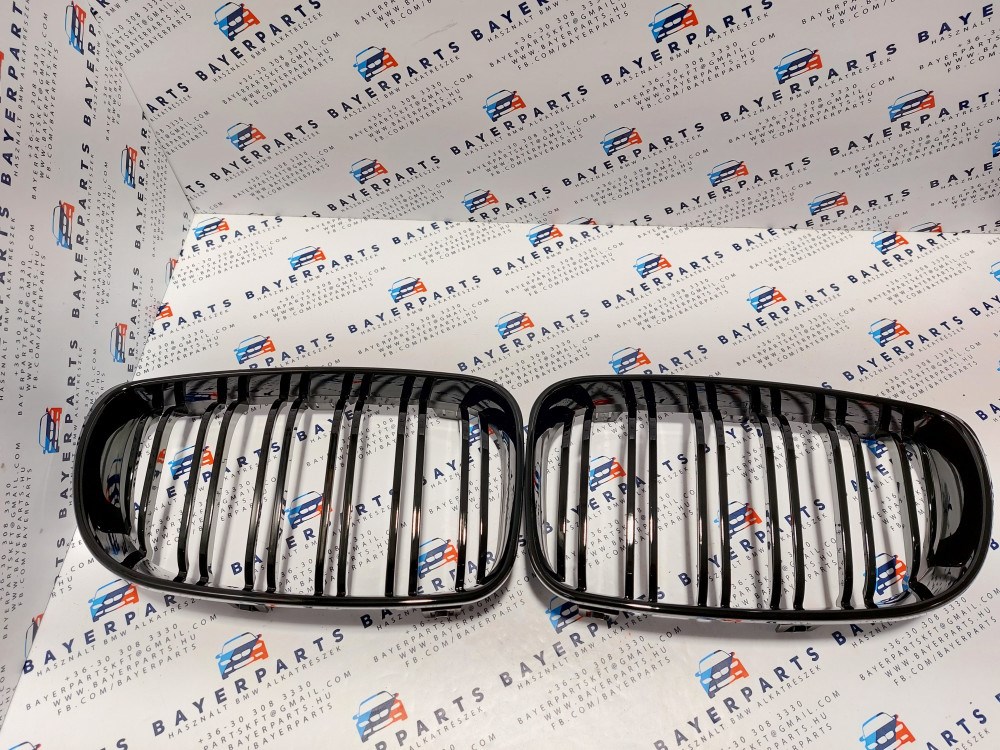BMW E87 LCI E81 E88 új dupla pálcás fényes fekete vese hûtõrács 1. kép