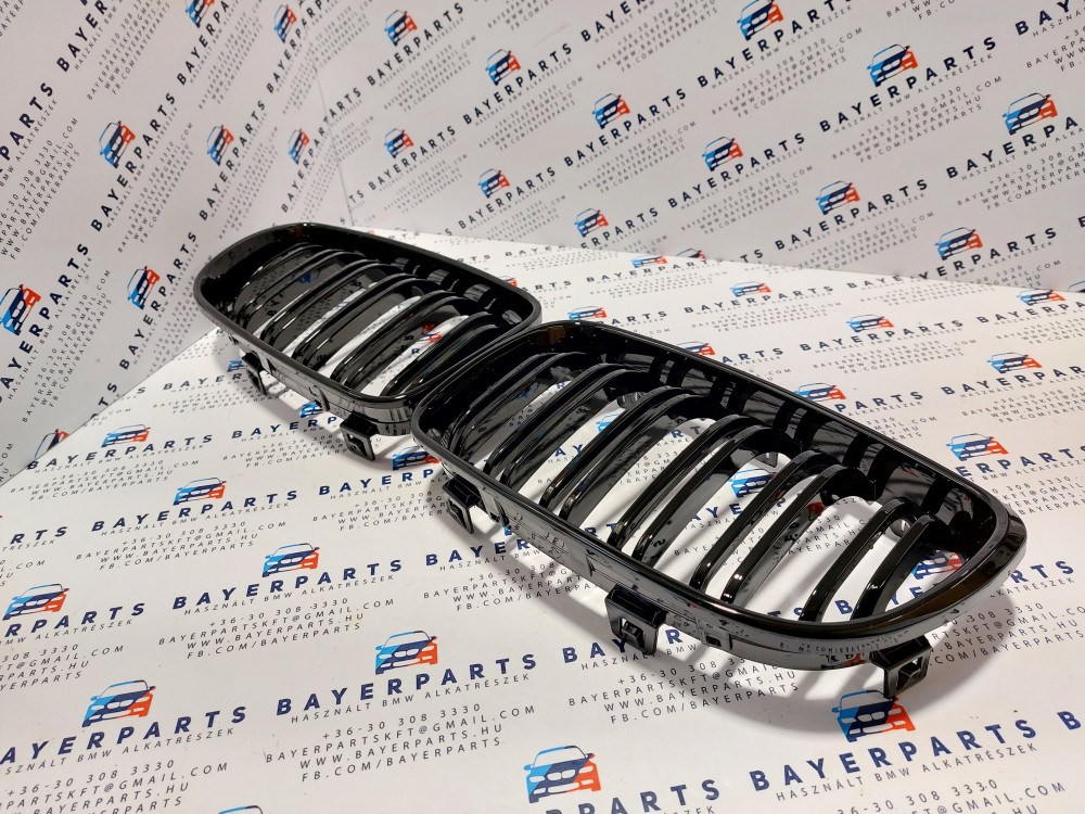 BMW E87 LCI E81 E88 új dupla pálcás fényes fekete vese hûtõrács 2. kép