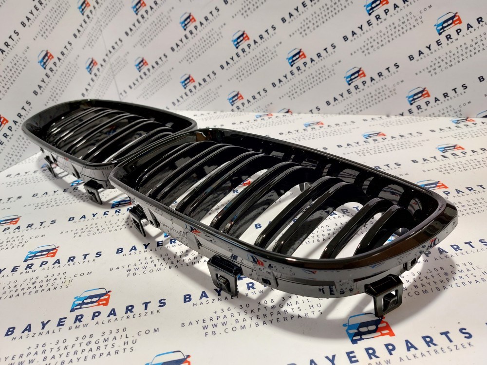 BMW E87 LCI E81 E88 új dupla pálcás fényes fekete vese hûtõrács 3. kép
