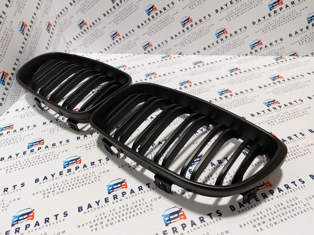 BMW E87 LCI E81 E88 új dupla pálcás matt fekete vese hûtõrács 3. kép