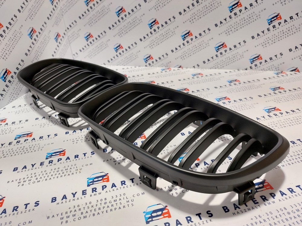 BMW E87 LCI E81 E88 új dupla pálcás matt fekete vese hûtõrács 4. kép