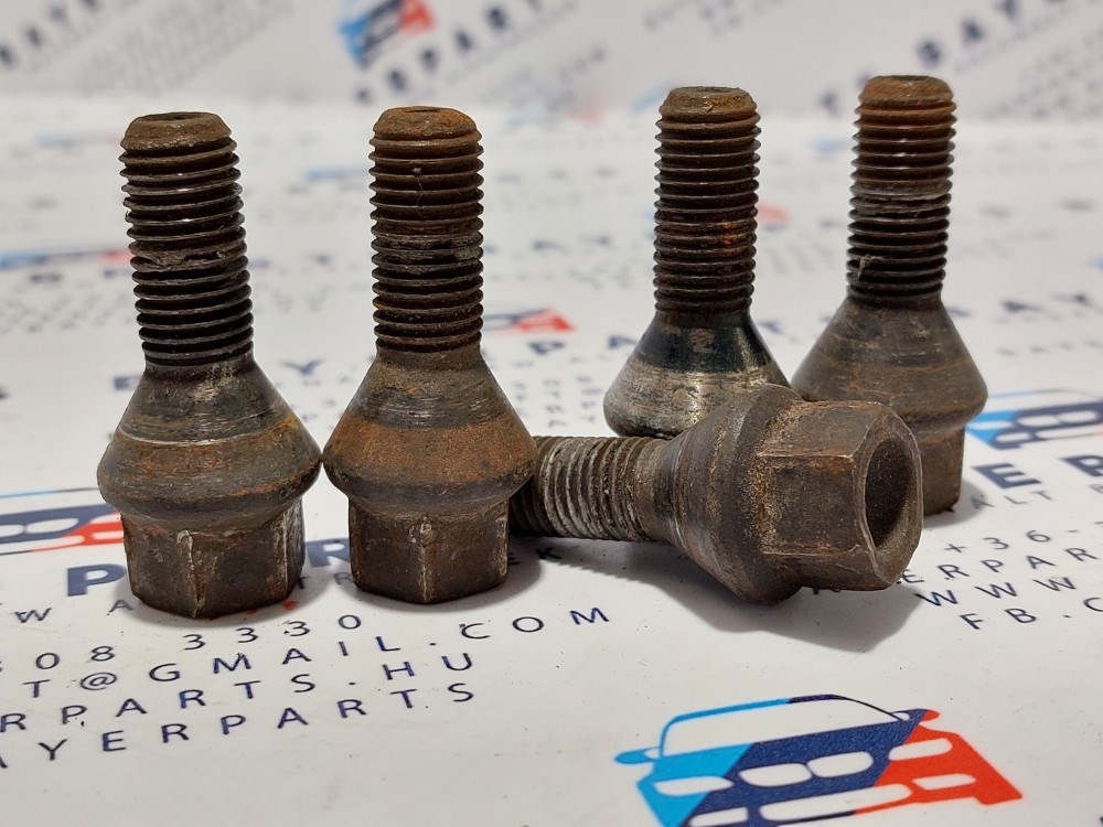 BMW E21 E30 E36 E46 E90 E87 E28 E34 E39 E60 E32 E38 X1 X5 stb. gyári kerékcsavar kerék csavar szett 3. kép