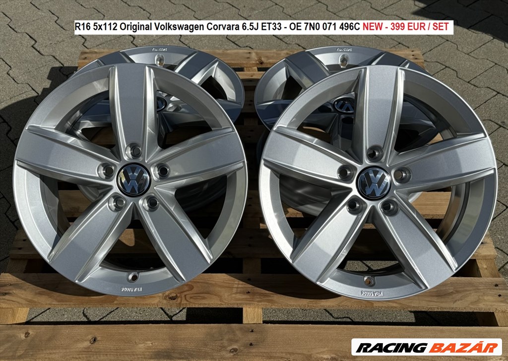 R16 5x112 Original Volkswagen Corvara 6.5J ET33 - OE 7N0 071 496C  új alufelnik felnik 16"  1. kép