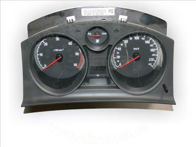 Opel Astra H 2003-2012 - műszeregység, fekete, 240kmh/6000rpm, diesel, kézi váltóhoz, -06, jelölés: PQ