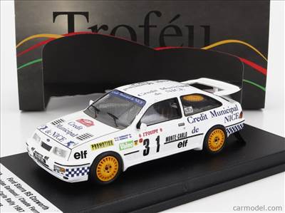 Ford SIERRA RS COSWORTH N 31 RALLY MONTECARLO 1987 CHRISTIAN GARDAVOT - CLAUDE FERRATO WHITE