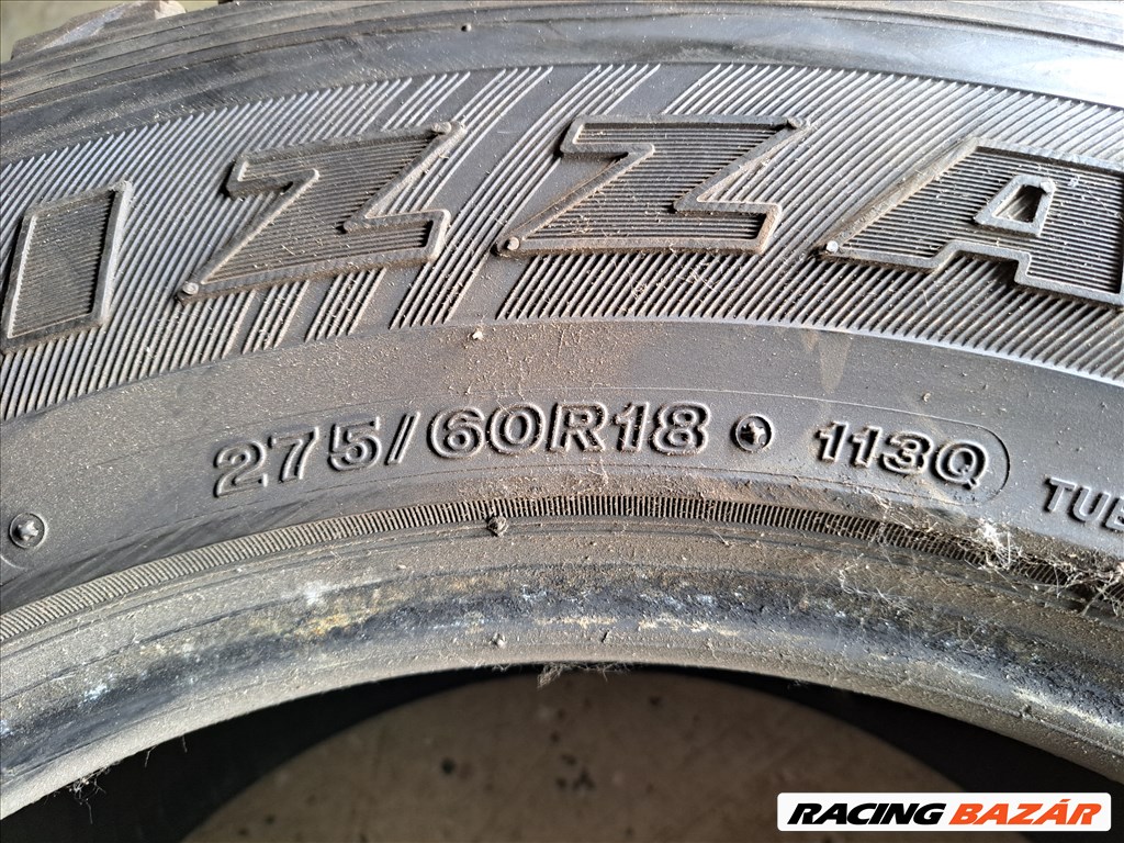 4db 275/60 R18 Bridgestone Blizzak DM-Z3 használt Téli gumi eladó!!!  2db 5mm minta  2db 7mm minta  8. kép
