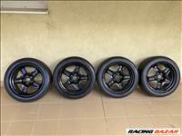 Opel Chevrolet 17" struktúr (gyári felni) lemezfelni, rajta 215/50 használt Barum téli gumi gumi 