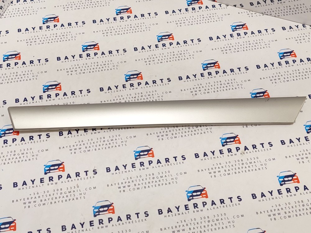 BMW E46 sedan touring ezüst bal elsõ ajtó dekorléc dekor díszléc léc 1. kép