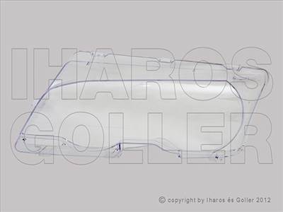 BMW 3 2001-2005 E46 - Fényszóró üveg bal (Coupé/Cabrio) -03.02 TYC