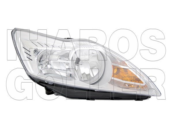 Ford Focus 2007-2011 - Fényszóró H1/H7 jobb króm házas (motorral) TYC 1. kép