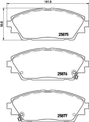 BREMBO P 49 050 - fékbetét MAZDA MAZDA (CHANGAN)