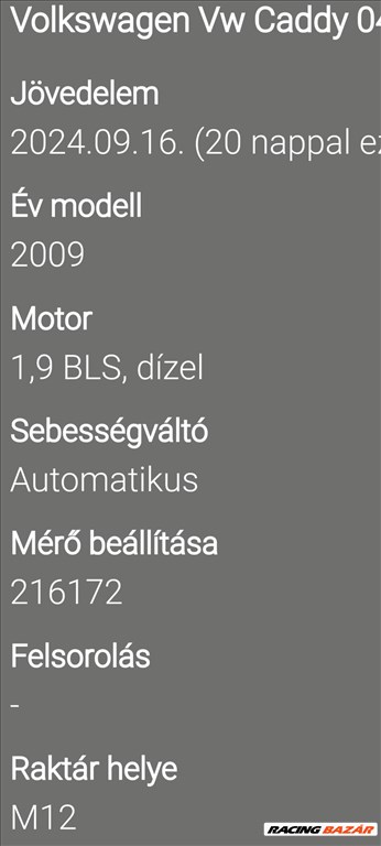 Volkswagen Golf Plus Plus 1.9 TDI Motor  bls19pdtdi 2. kép