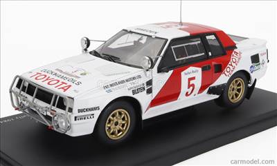 TOYOTA CELICA TWIN CAM TURBO N 5 WINNER RALLY SAFARI 1984 B.WALDEGAARD - H.THORSZELIUS WHITE RED