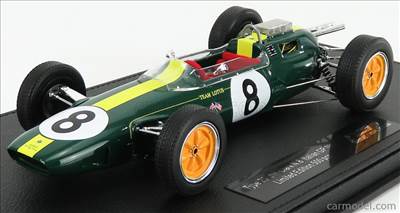 LOTUS F1 CLIMAX 25 N 8 WORLD CHAMPION WINNER ITALY GP 1963 JIM CLARK - CON VETRINA - WITH SHOWCASE GREEN YELLOW