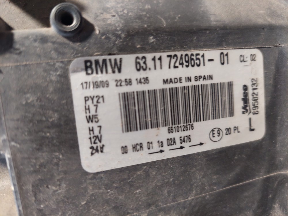 BMW E81 E82 E87 LCI jobb elsõ halogén fényszóró lámpa - angol 5. kép