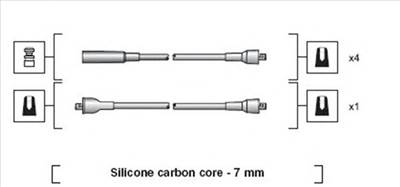 MAGNETI MARELLI 941318111024 - gyújtókábel szett LADA SEAT