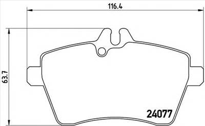 BREMBO P 50 056 - fékbetét MERCEDES-BENZ