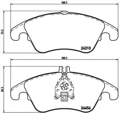 BREMBO P 50 069 - fékbetét MERCEDES-BENZ MERCEDES-BENZ (BBDC)