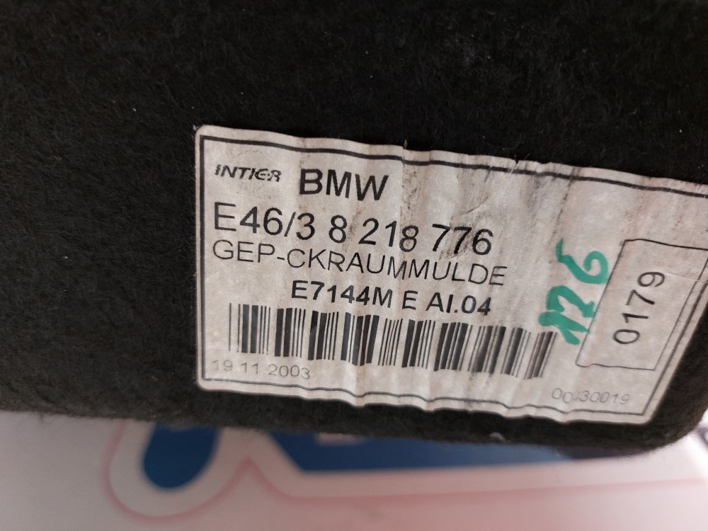 BMW E46 touring pótkerék csomagtér tároló rekesz kárpit takaró 2. kép