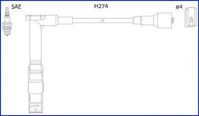 HITACHI 134775 - gyújtókábel szett MERCEDES-BENZ