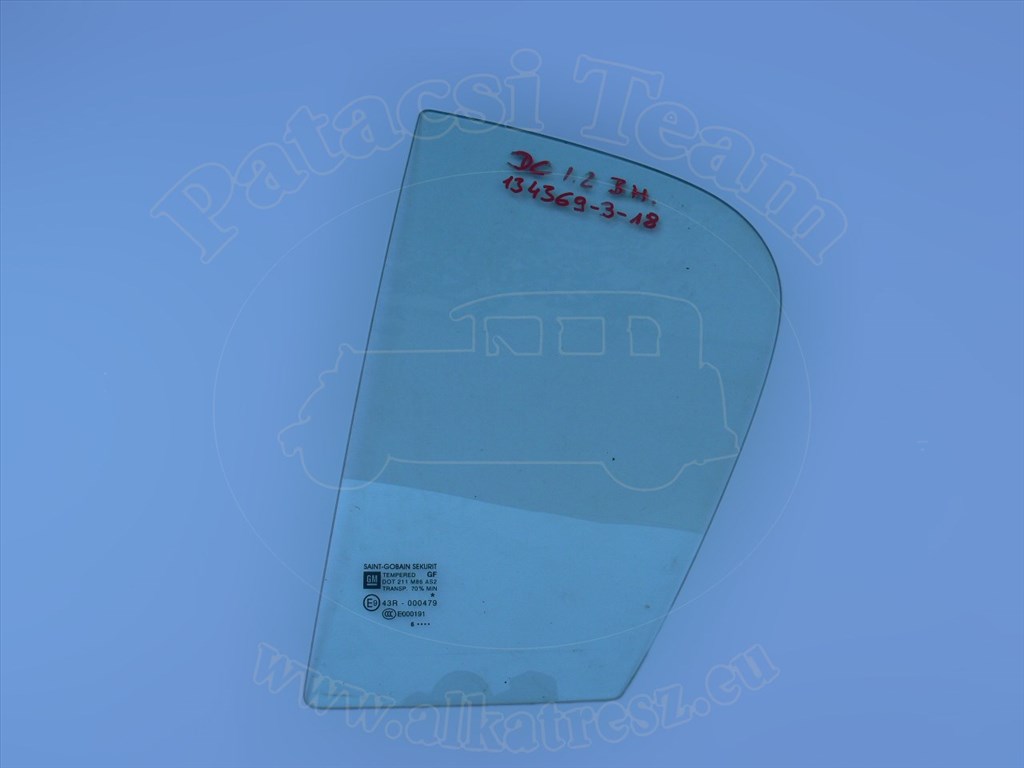 Opel Corsa D 2006-2014 - oldalüveg, fix, bal oldali hátsó ajtó, 5ajtós 1. kép