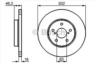 BOSCH 0 986 478 490 - féktárcsa TOYOTA