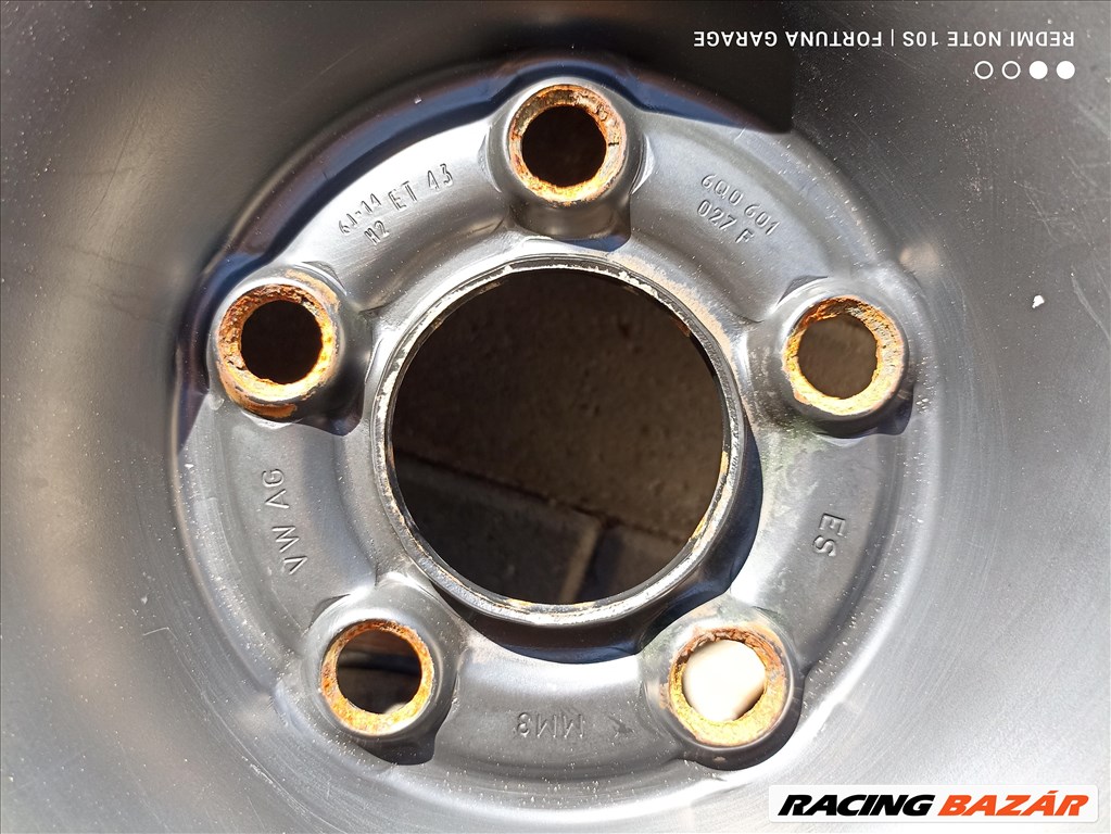 5x100 14" Volkswagen használt lemezfelni garnitúra (008) 7. kép