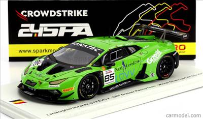 LAMBORGHINI HURACAN GT3 EVO 2 TEAM GRT GRASSER N 85 WINNER SILVER CUP 24h SPA 2023 C.SCHMID - B.HITES - G.VAN BERLO GREEN BLACK