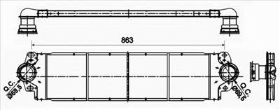 NRF 30354 - töltőlevegőhűtő VW