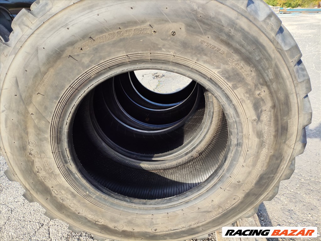 12.5 R20 335 80 R20 használt Dunlop SP T9 rakodógép gumik 12,5 r20 335/80r20 terepgumi 10. kép