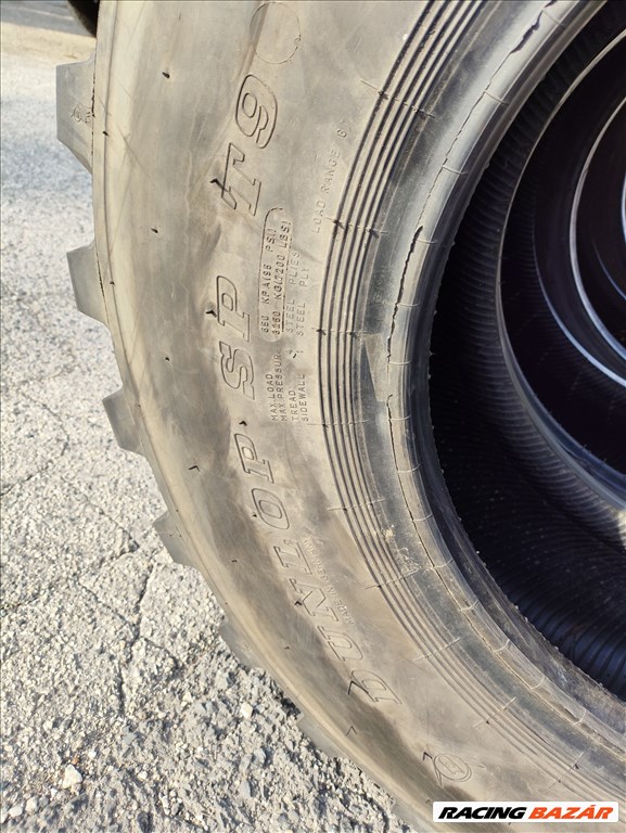 12.5 R20 335 80 R20 használt Dunlop SP T9 rakodógép gumik 12,5 r20 335/80r20 terepgumi 12. kép