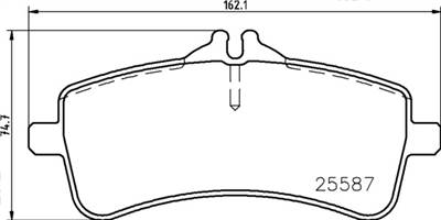 BREMBO P 50 131 - fékbetétkészlet, tárcsafék MERCEDES-BENZ