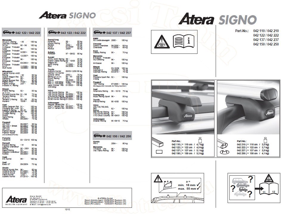 Kia Ceed 2009-2012 - Tetőcsomagtartó szett acél,zárható (tetőkorlátos)* 1. kép