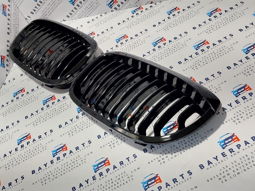BMW E46 új coupe cabrio facelift szimpla fényes fekete vese hûtõrács 2. kép