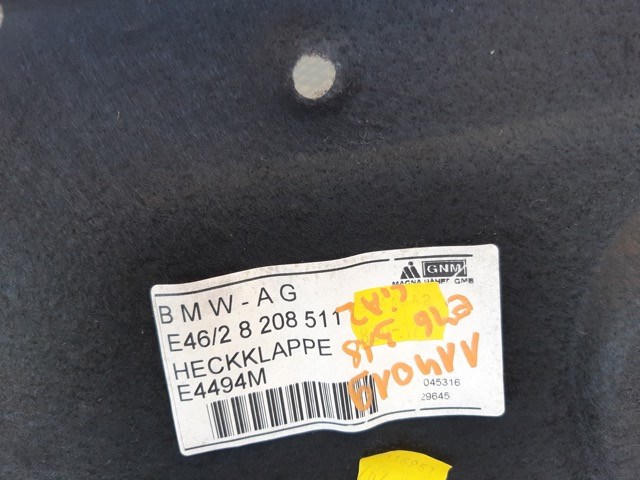 BMW E46 coupe csomagtér ajtó kárpit borítás szövet 2. kép