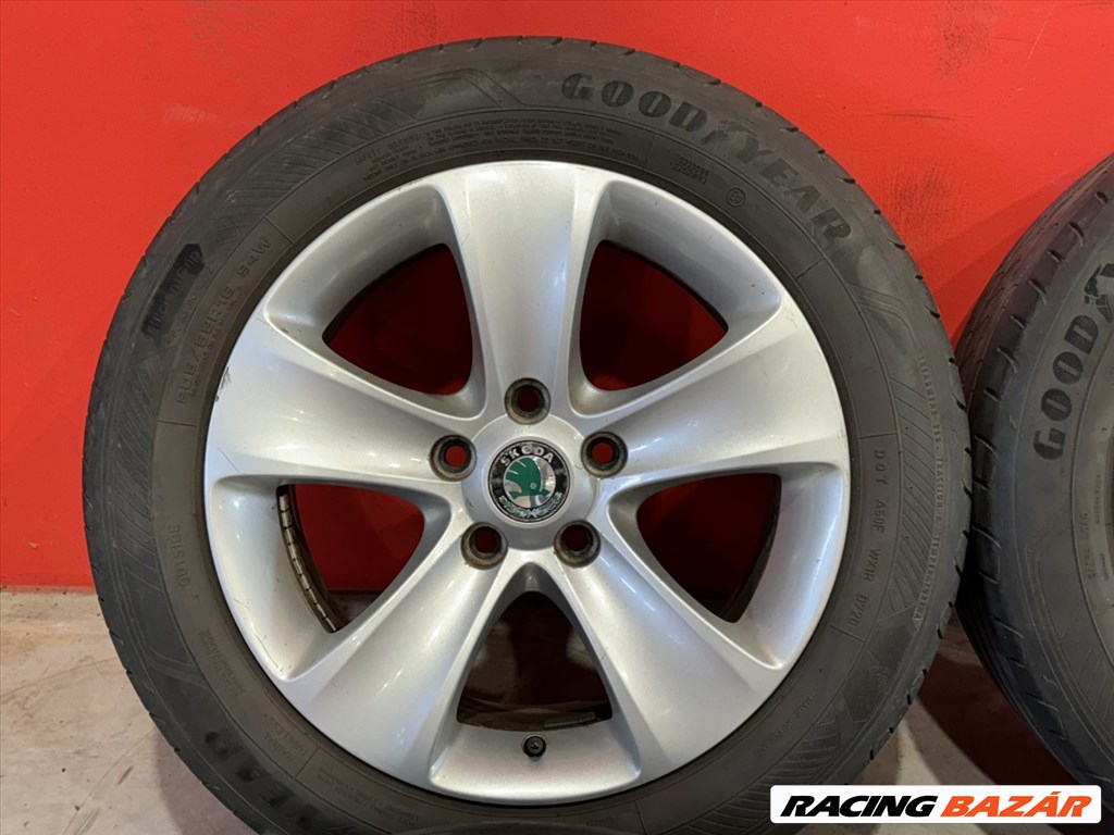 R16 5x112 Original Skoda SuperB 7J ET45 OE 3T0601025N +205/55 Goodyear 4. kép