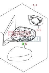 Suzuki Celerio visszapillantó borítás jobb 84718-84M00