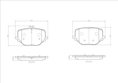 BREMBO P 50 170 - fékbetétkészlet, tárcsafék MERCEDES-BENZ