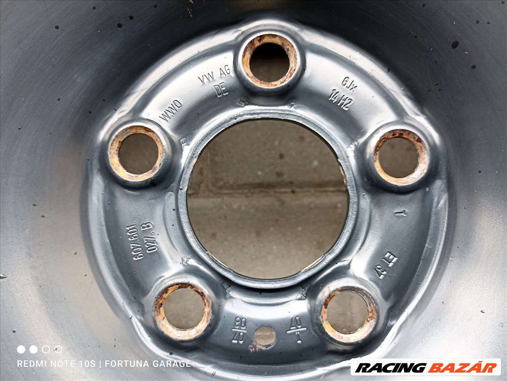 5x100 14" Volkswagen használt lemezfelni garnitúra (R011) 7. kép