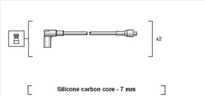 MAGNETI MARELLI 941318111199 - gyújtókábel szett TRABANT